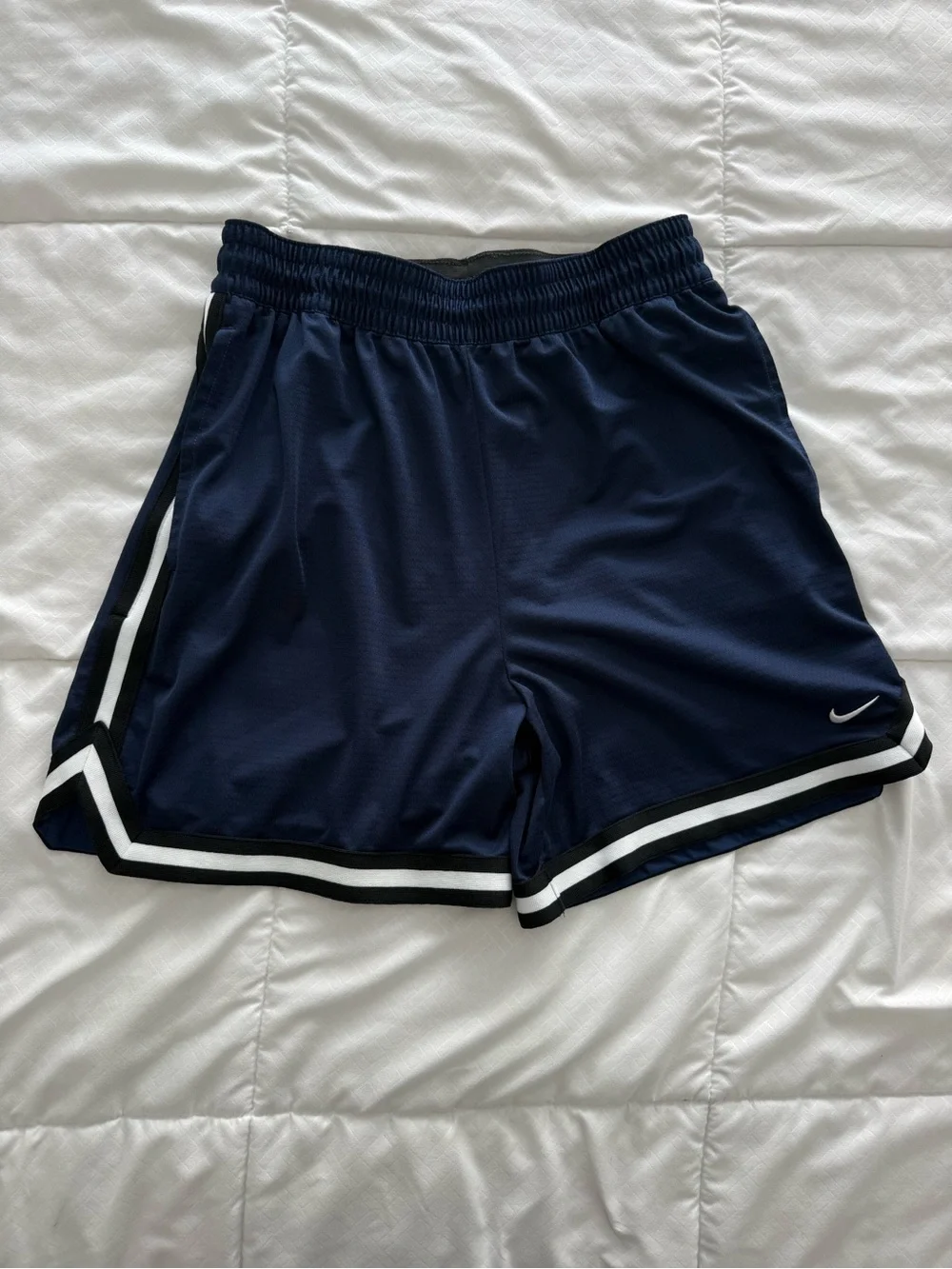 Nike Navy Dri-FIT Training Shorts with Black Waistband